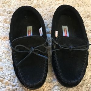 Moon Beams black leather moccasins - Size 6